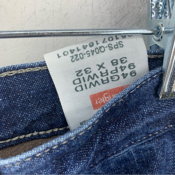 Wrangler Mens 38x32 Fleece Lined Cargo Jeans Carpenter Utility Work Outdoor Warm - Picture 4 of 10